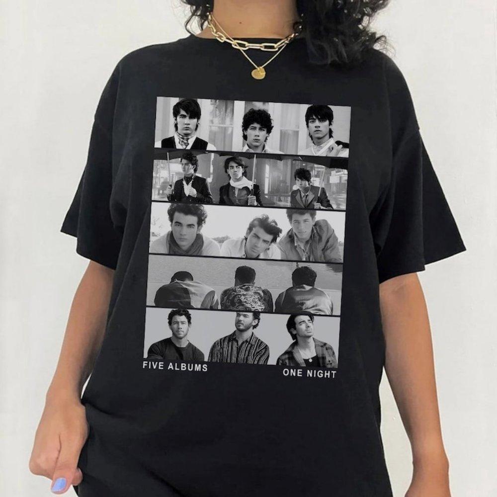 Jonas Brothers T-Shirt, Jonas Five Albums One Night Tour Shirt